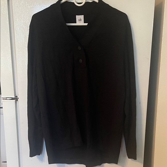 CAbi Tops - CAbi Large Black Women's Thick Longsleeve Blouse‎
